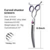 Fenice Professional Dog Grooming Scissors - 7.0/8.0 Inch Thinning Chunker Shears (JP440C) - Image 2