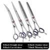 Fenice Professional Dog Grooming Scissors - 7.0/8.0 Inch Thinning Chunker Shears (JP440C) - Image 3