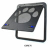 Lockable Magnetic Pet Door - Safe & Easy Install with Stylish Pattern for Dogs & Cats - Image 2
